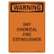 Signmission Safety Sign, OSHA WARNING, 14" Height, Rigid Plastic, Dry Chemical Fire Extinguisher, Portrait OS-WS-P-1014-V-13114 - alternate 1